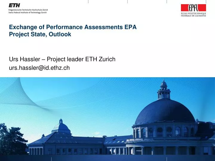 exchange of performance assessments epa project state outlook