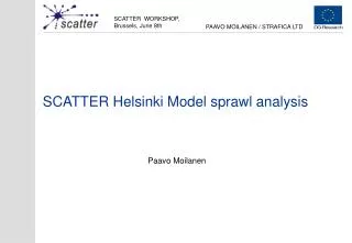 SCATTER Helsinki Model sprawl analysis
