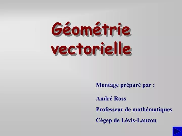 g om trie vectorielle