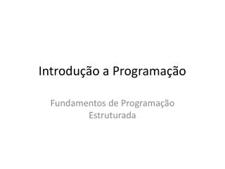 introdu o a programa o