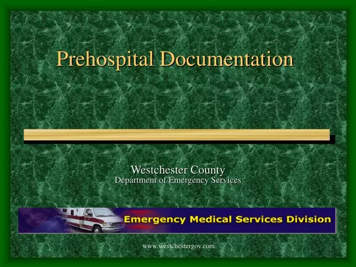 prehospital documentation