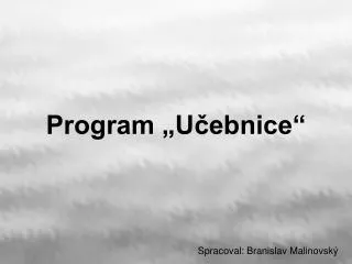 program u ebnice