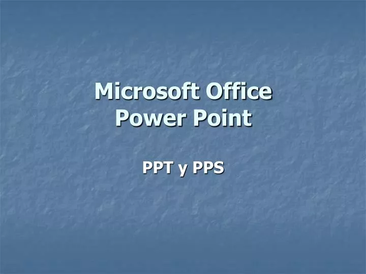 microsoft office power point