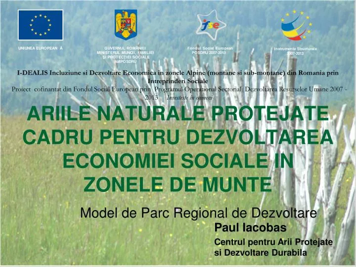 ariile naturale protejate cadru pentru dezvoltarea economiei sociale in zonele de munte