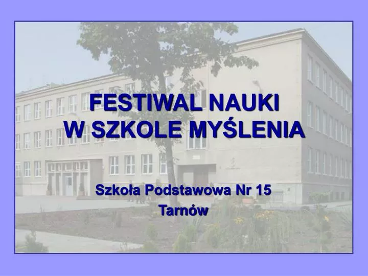 festiwal nauki w szkole my lenia