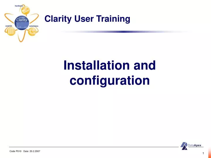 installation and configuration
