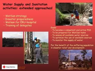 Water Supply and Sanitation activities: extended approaches!