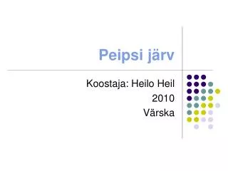 peipsi j rv