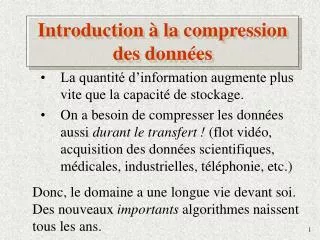 introduction la compression des donn es