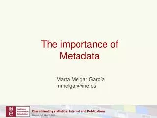 The importance of Metadata