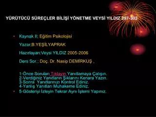 y r t c s re ler b l y netme veys yildiz 297 303