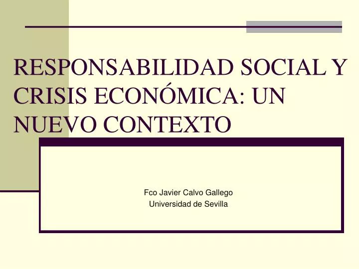 responsabilidad social y crisis econ mica un nuevo contexto