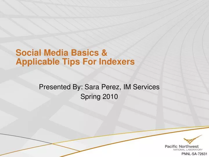 social media basics applicable tips for indexers