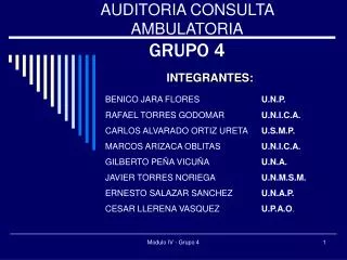 auditoria consulta ambulatoria grupo 4