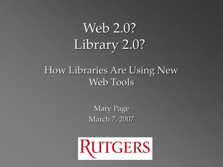 web 2 0 library 2 0