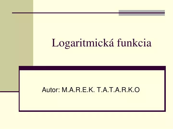 logaritmick funkcia