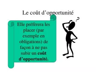 le co t d opportunit