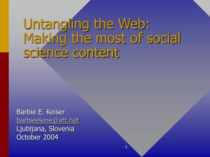untangling the web making the most of social science content