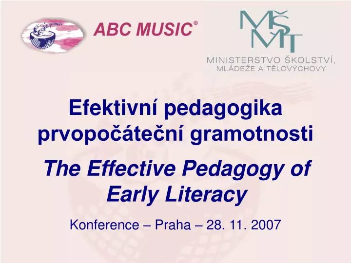 e fektivn pedagogika prvopo te n gramotnosti the effective pedagogy of early literacy