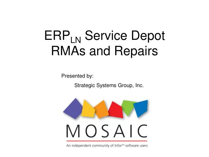 erp ln service depot rmas and repairs