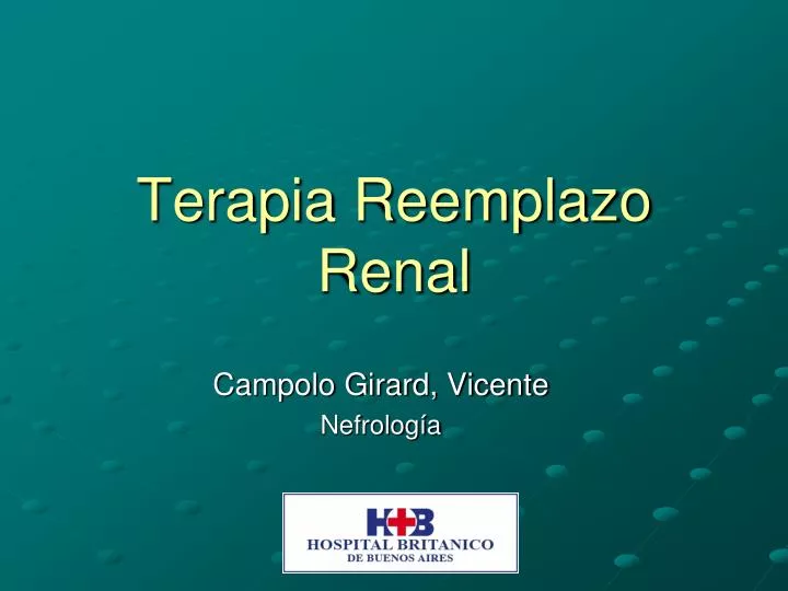 terapia reemplazo renal