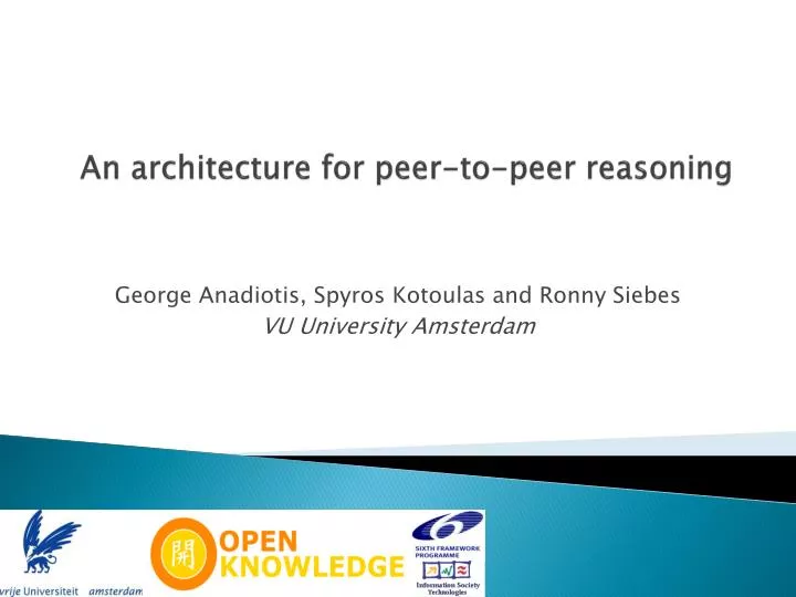 an architecture for peer to peer reasoning