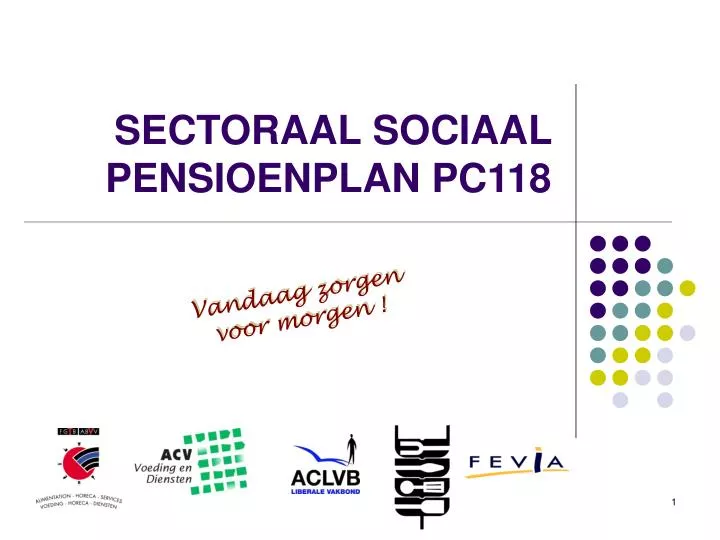 sectoraal sociaal pensioenplan pc118