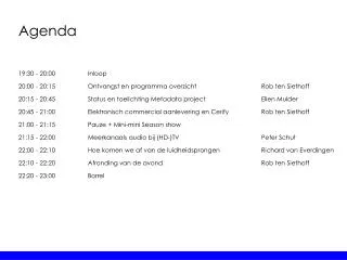 agenda