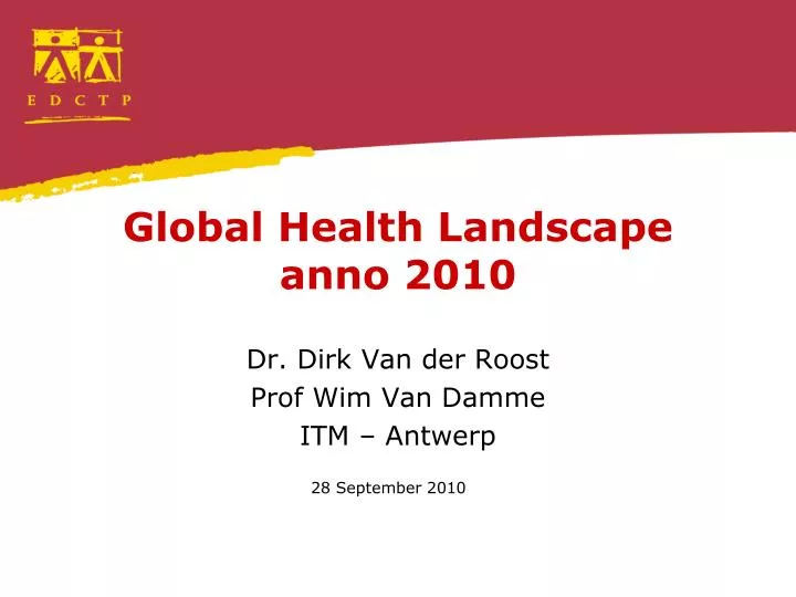 global health landscape anno 2010