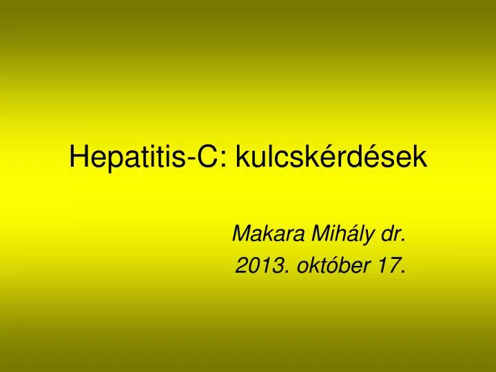 hepatitis c kulcsk rd sek