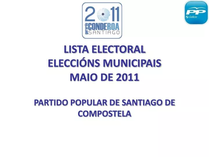 lista electoral elecci ns municipais maio de 2011