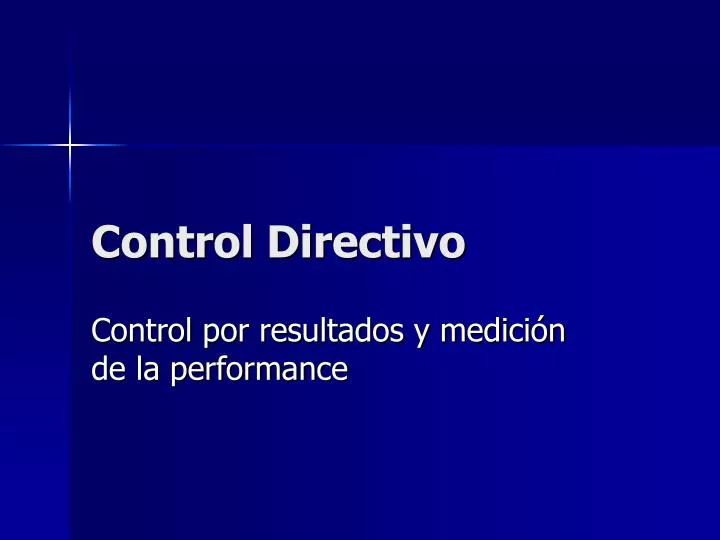 control directivo