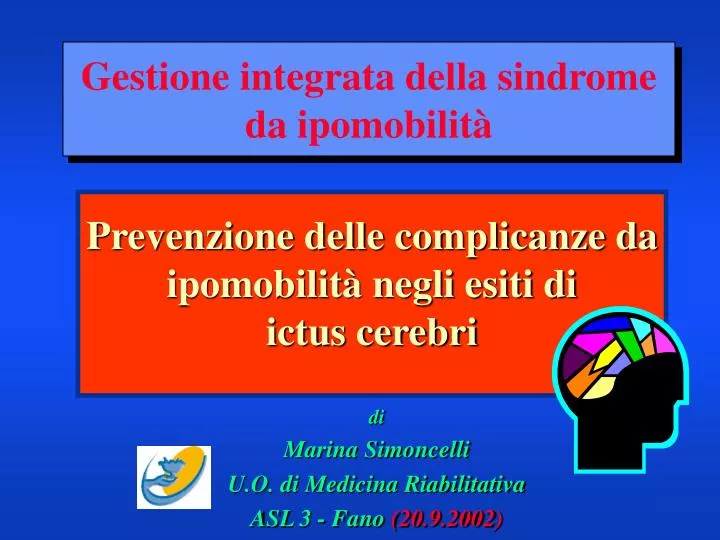 gestione integrata della sindrome da ipomobilit