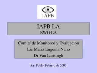 iapb la rwg la