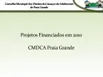Conselho Municipal dos Direitos da Criança e do Adolescente de Praia Grande - slide 1