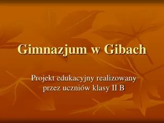 gimnazjum w gibach