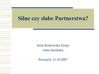 silne czy s abe partnerstwa