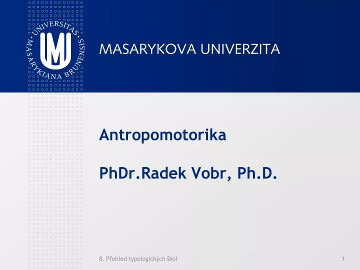 antropomotorika phdr radek vobr ph d