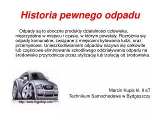 historia pewnego odpadu