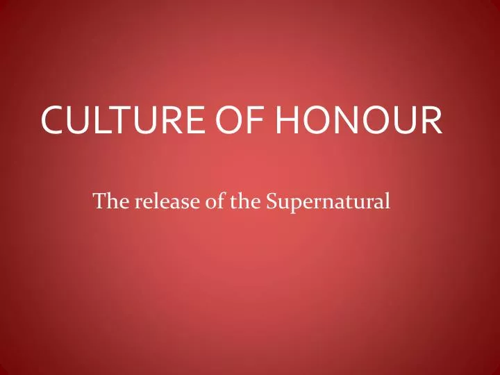 culture of honour
