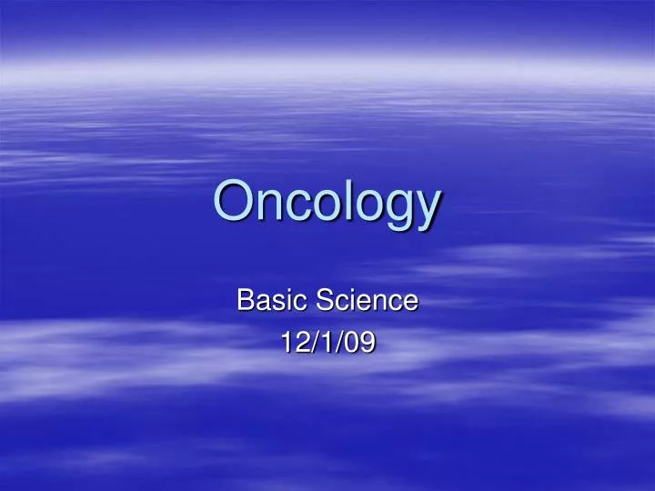 oncology