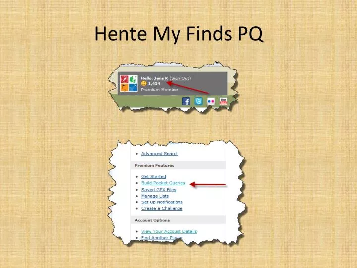 hente my finds pq