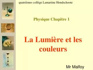 physique chapitre 1
