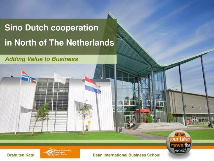 sino dutch cooperation in north of the netherlands