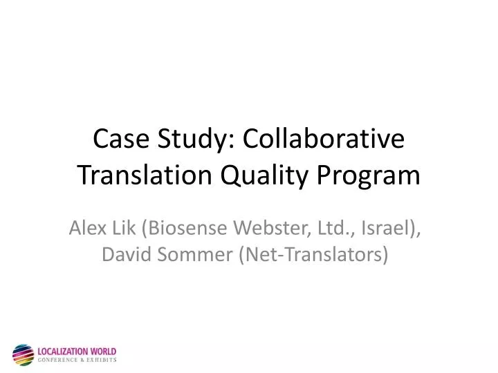 case study collaborative translation quality program
