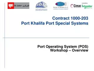 Contract 1000-203 Port Khalifa Port Special Systems