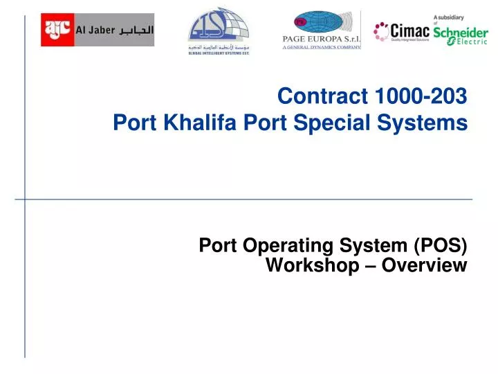 contract 1000 203 port khalifa port special systems