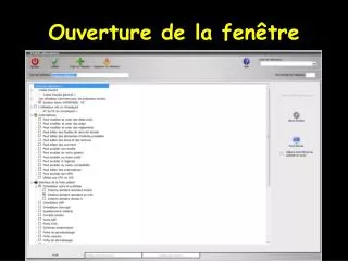 ouverture de la fen tre