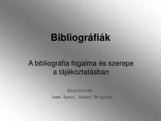 bibliogr fi k