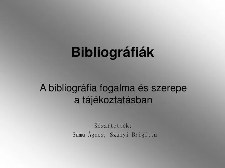 bibliogr fi k